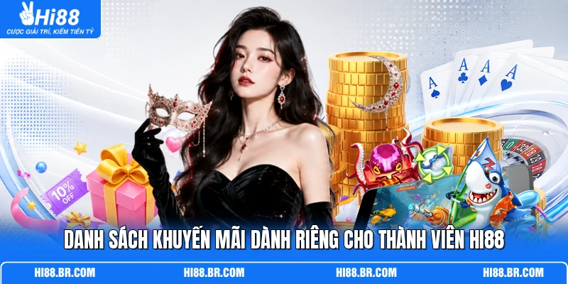 Danh sách khuyến mãi dành riêng cho thành viên HI88